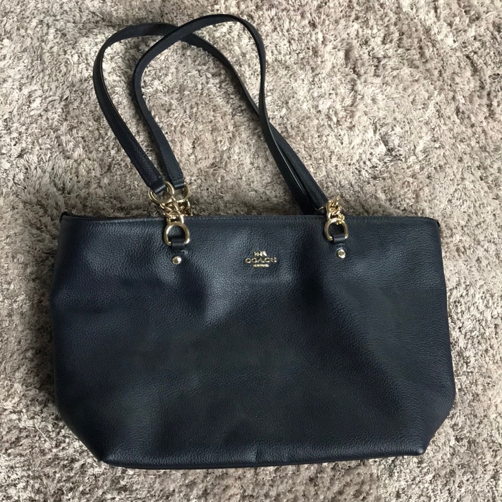 Navy coach purse